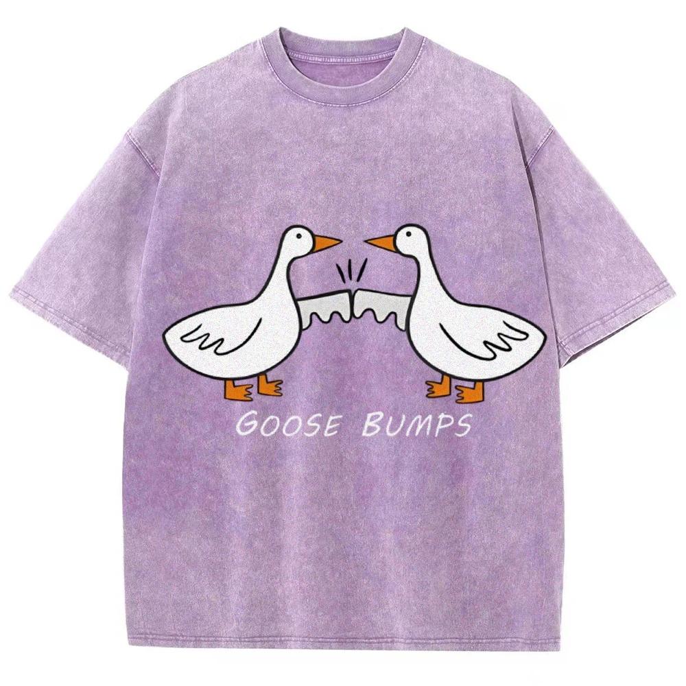 Urocze Koszulki z Grafiką Gęsi Bluzki Oversize Letnie dla Kobiet Mężczyzn Casual Damskie Streetwearowe T-shirty Unisex