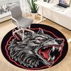 1 szt. Okrągły dywanik Wolfpack Alpha Office, Pod krzesła biurowe, Sypialnia, Salon, Wystrój domu, Dekoracja pokoju