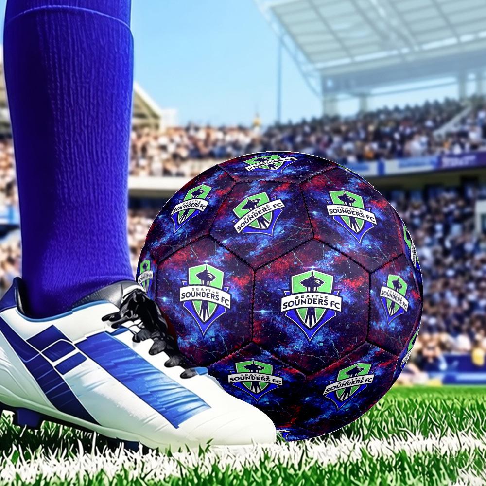 Sport Club Football Crest Printed Size 5 Soccer Balls, Anti-Slip, Protective Football, Outdoor Sport, a Unique Gift Suitable for him/her, Birthday