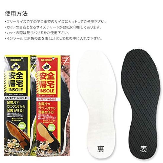 COLUMBUS Safety Return Insoles for Men and for Emergency Evacuation During [Celebru] (Columbus) Women, Puncture-Resistant, Disasters, Antibacterial,