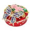Butterfly Jewelry Box Metal Elegant Enameled Trinket Storage Box for Bathroom Bedroom Home Decor