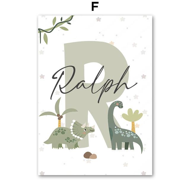 Earth Dinosaur T-Rex Brachiosaurus Nursery Wall Art Canvas Painting Nordic Dino Posters And Prints Pictures Baby Kids Room Decor