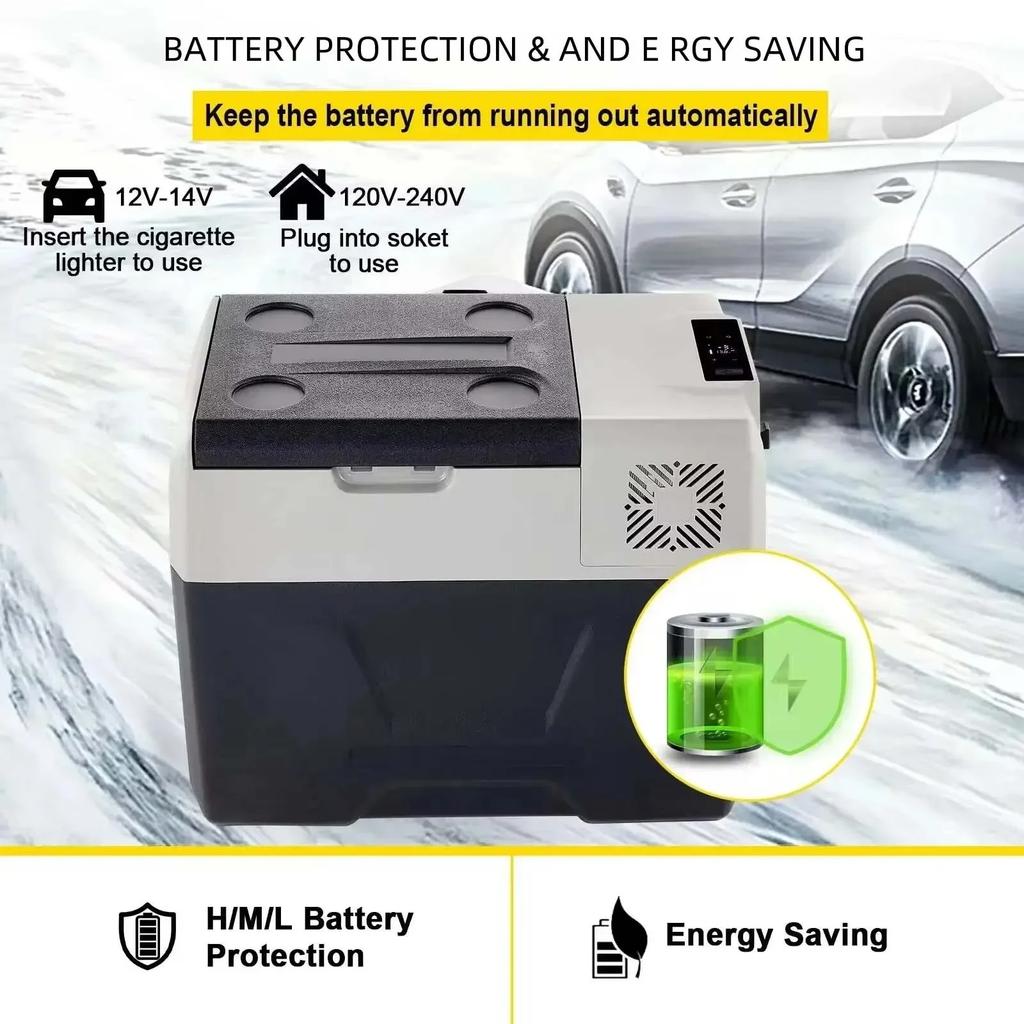 VEVOR Frigider Auto 30L 40L 50L pentru Camping Călătorii Exterior Portabil Compresor Răcitor Frigider Congelator Auto pentru Vehicul