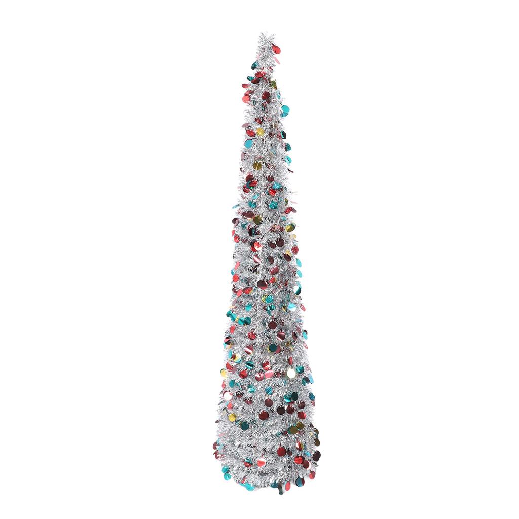 1,5m PET Faltbarer Künstlicher Weihnachtsbaum Pailletten Up Weihnachtsbaum für Heim-Feiertagsdekoration