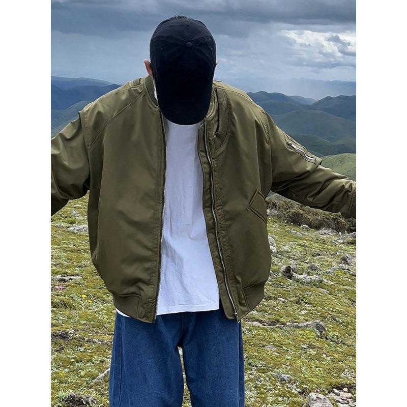 Cotton-padded Men's and Women's Couples' Padded Flight Jacket, New Winter Loose Baseball Jersey Collar Jacket