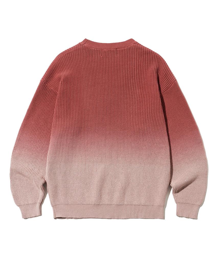 BROWNBREATH Tag Pigment Knit - Burgundy