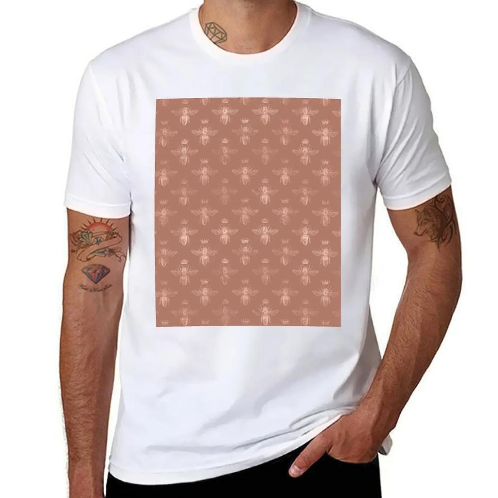 Rose Gold Queen Bees T-Shirt man clothes vintage clothes quick drying mens t shirts top quality