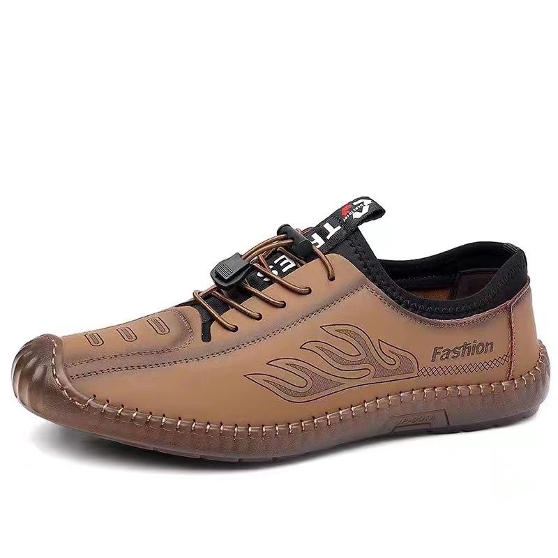 Casual shoes men's 2025 spring trend breathable driving shoes men's beef tendon soles non-slip and wear-resistant versatile loafers