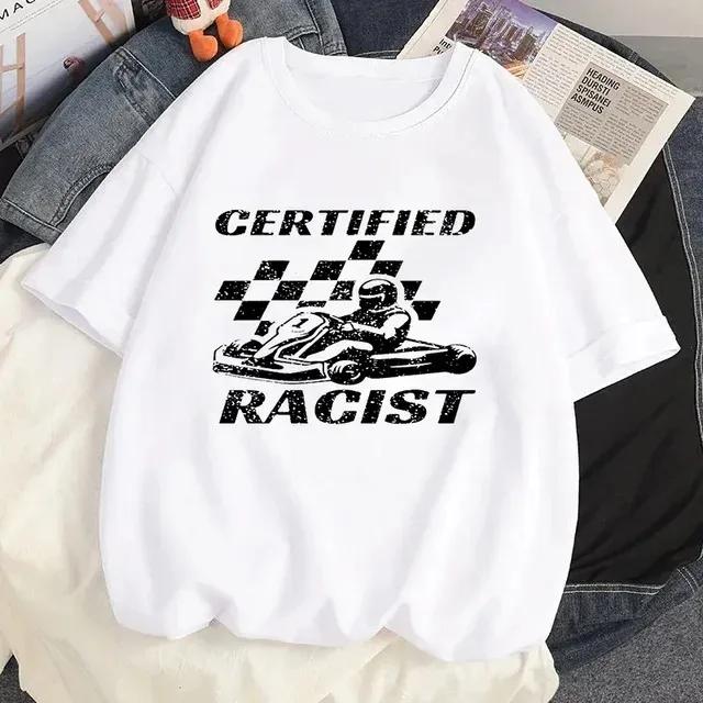 Zertifiziertes rassistisches Grafik-T-Shirt Sommer Damen Lässig Kurzarm Streetwear Tops Mode Herren Harajuku O-Ausschnitt T-Shirts