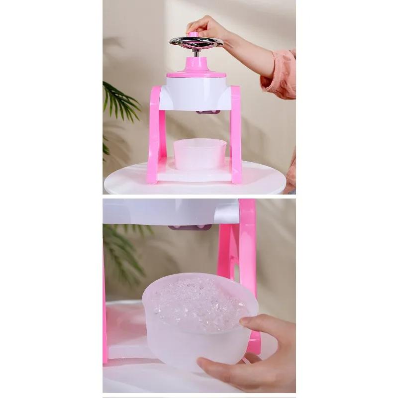 Summer Household Mini Ice Crusher Shaved Ice Machine Portable Hand-cranked Shaved Ice Machine Manual Smoothie Machine