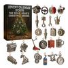 Gearhead Advent Calendar 2025 24-Day Christmas Countdown Box with Acrylic Miniature Car Parts Tools Automotive Holiday Gifts for Car Enthusiasts