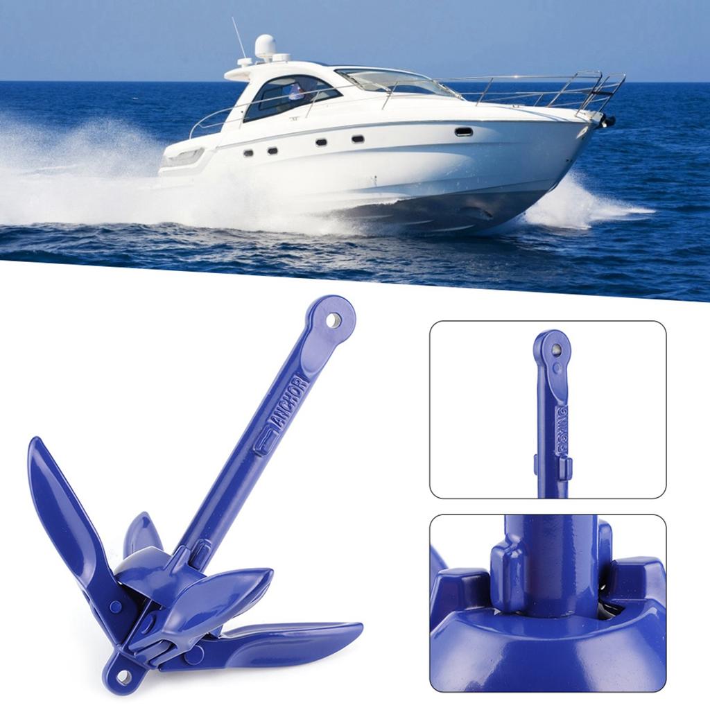 4 Tine Aluminum Alloy Folding Boat Anchor Accessories for Sailboat Kayak Canoe