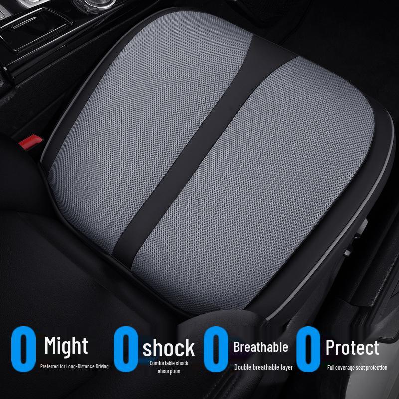 Leather & Gel Car Seat Cushion - Universal, All-Season Fit for MPVs, Sedans, Trucks, SUVs, Off-Road Vehicles