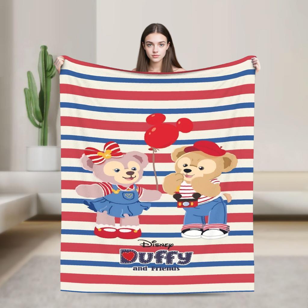 Duffy Bear & Friends ShellieMay Blanket Cartoon StellaLou Gelatoni Flannel Funny Warm Throw Blanket for Home Winter