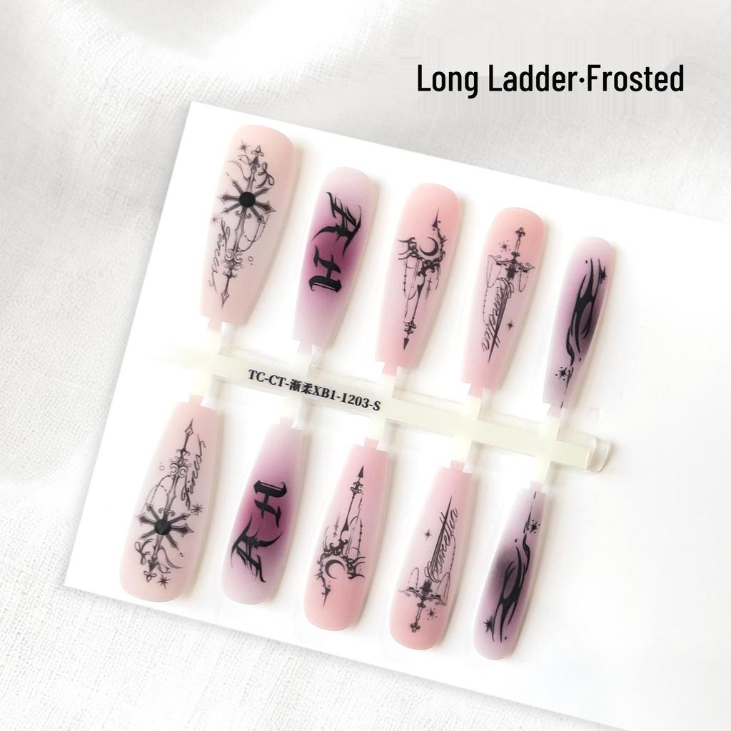 New Year's Trendy Wine Red French Nail Art Stickers – Detachable and Wearable