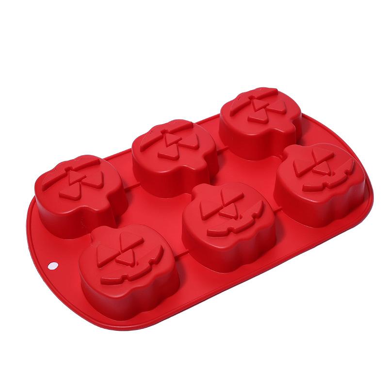 Halloween Moulds Silicone Pumpkin Shape Cake Mold Non-stick Dessert Chocolate Mold DIY Handmade Baking Pudding Fondant Tools