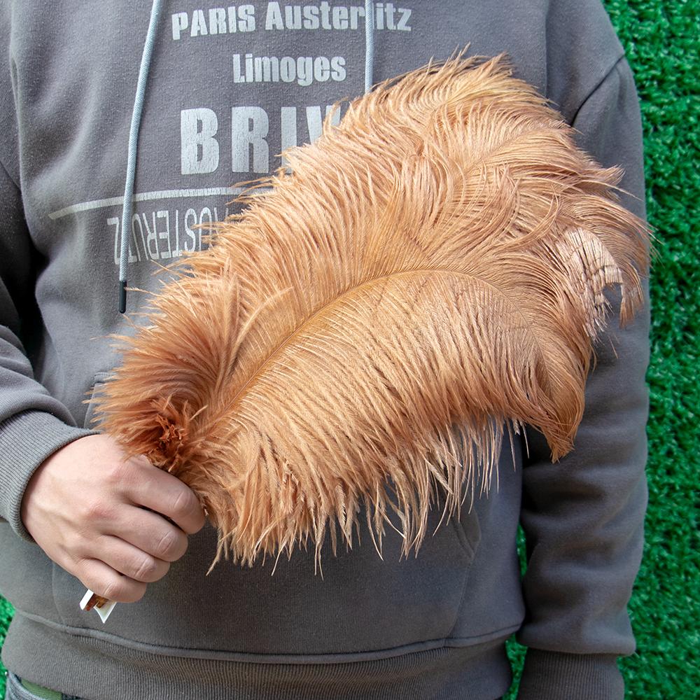 10Pcs Golden Yellow Ostrich Feather 15-50cm Loose Plumes Perfect for DIY Crafts Wedding Table Centerpieces Decoration Accessory