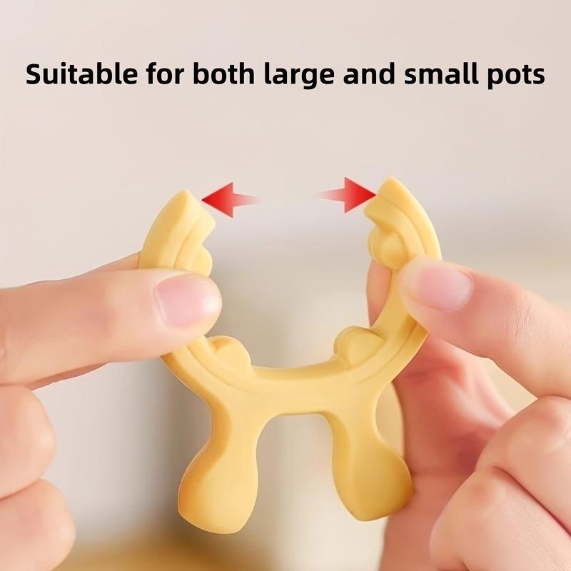 Heat-Resistant Silicone Kitchen Utensil Holder Durable and Easy to Clean with Non-Slip Handle Suitable for Large/Small Pots