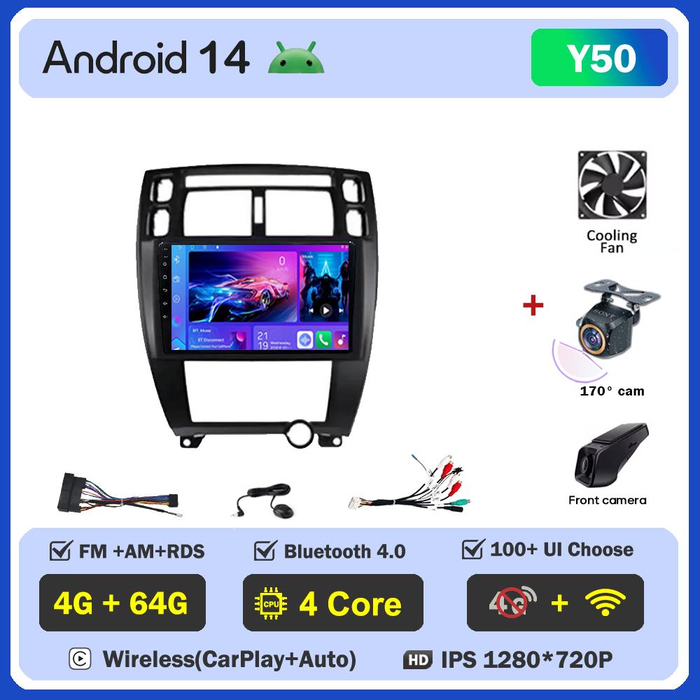 Car Radio Player Android 14 For Hyundai Tucson 1 2004 Carplay Auto Screen Wireless Android Auto Intelligent Car Systems 5G Wifi