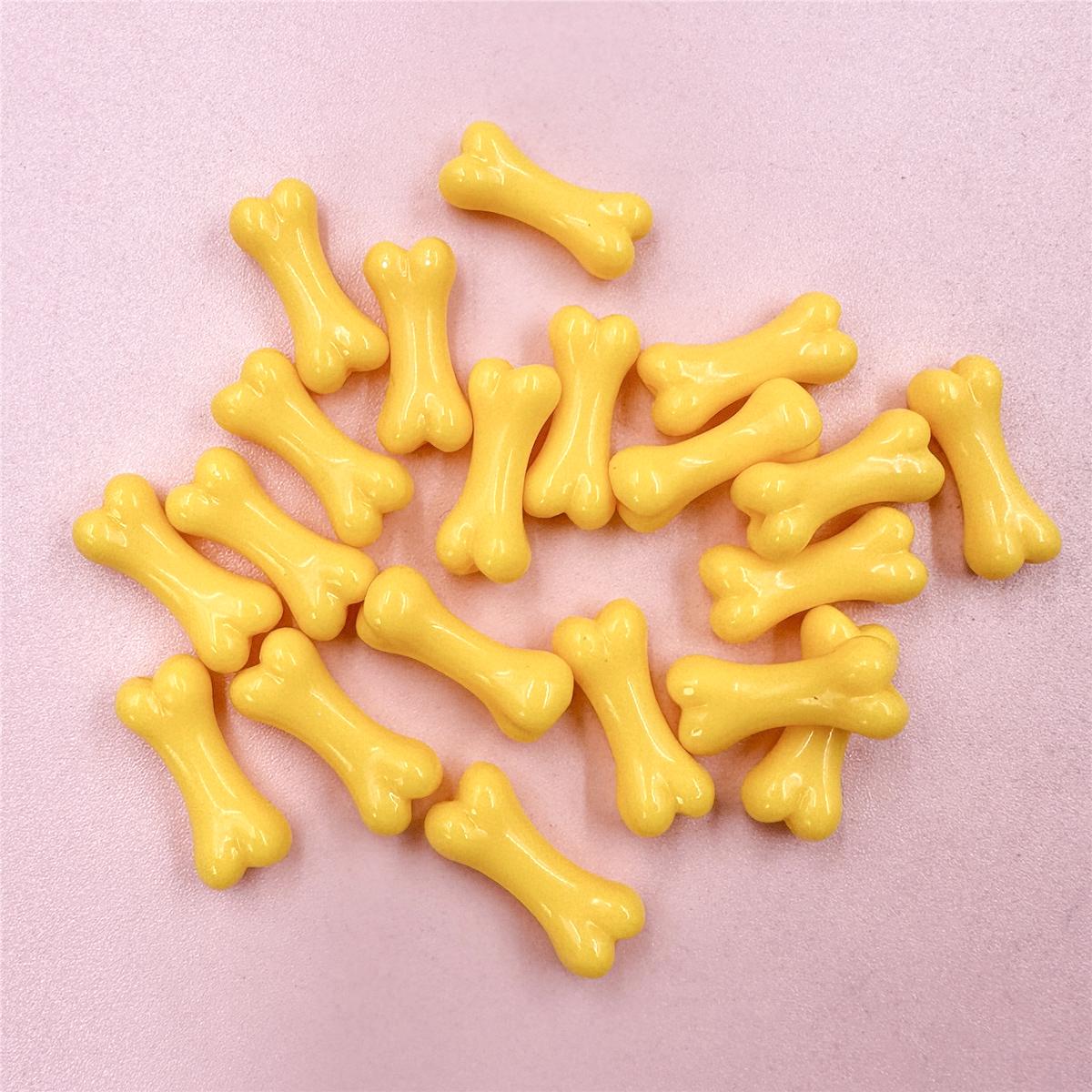 

Бусины модные цветные костяные бусины 8,6*20 мм 20 шт акриловые материалы ручной работы поставка жёлтый