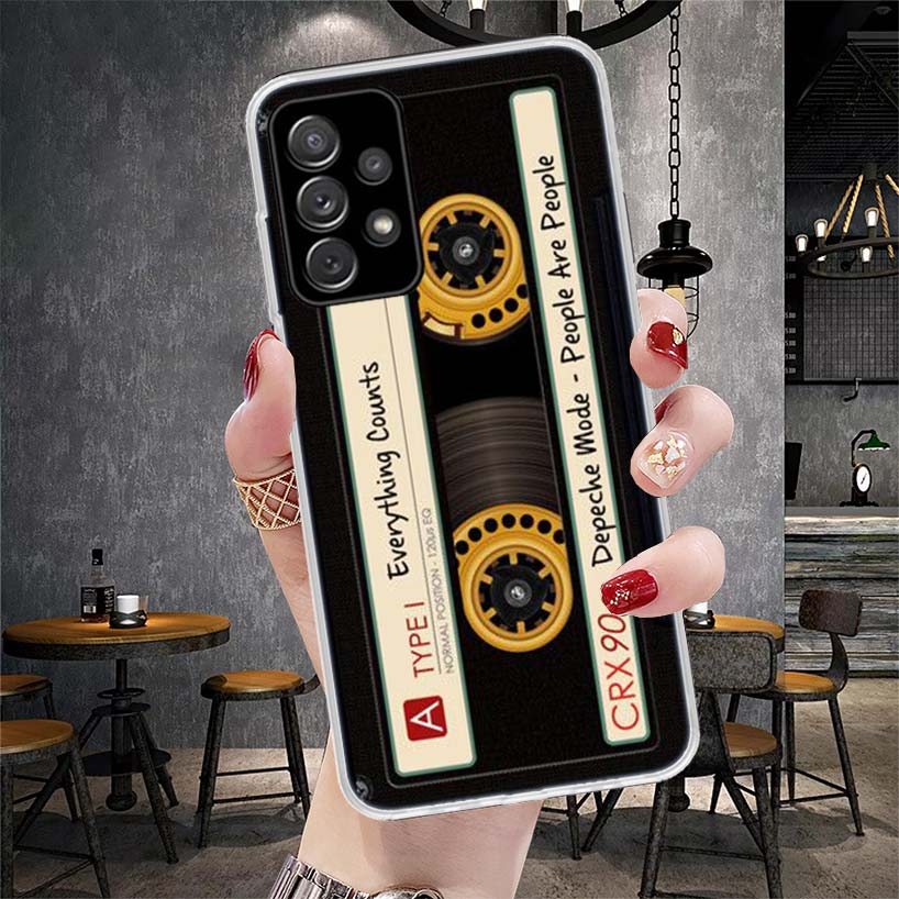 

Vintage Magnetic Old Tape Cassette Soft Phone Case For Samsung Galaxy A12 A22 A32 A52 A72 A02S A51 A50S A71 A70 A31 A20S Note 20 Samsung A12 5G
