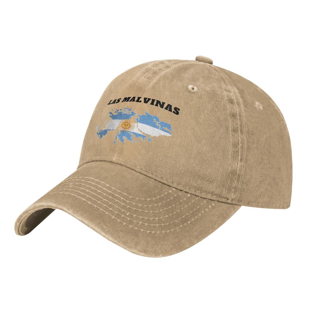 Casual Las Malvinas Argentina Flag Map Baseball Caps Unisex Women Distressed Cotton Sun Cap  Outdoor Workouts Adjustable Hats Cap