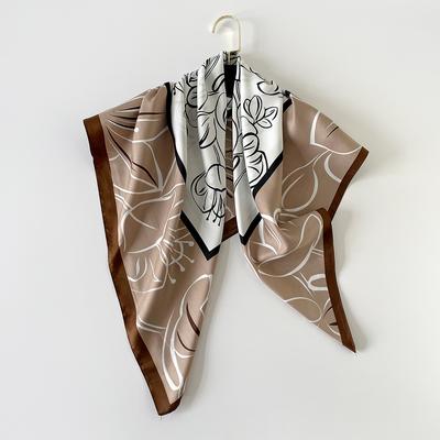 New Spring Style Square Scarf Printed Silk Scarf Square Scarf High-end Versatile Imitation Silk Scarf for Women Satin Scarf Shawl