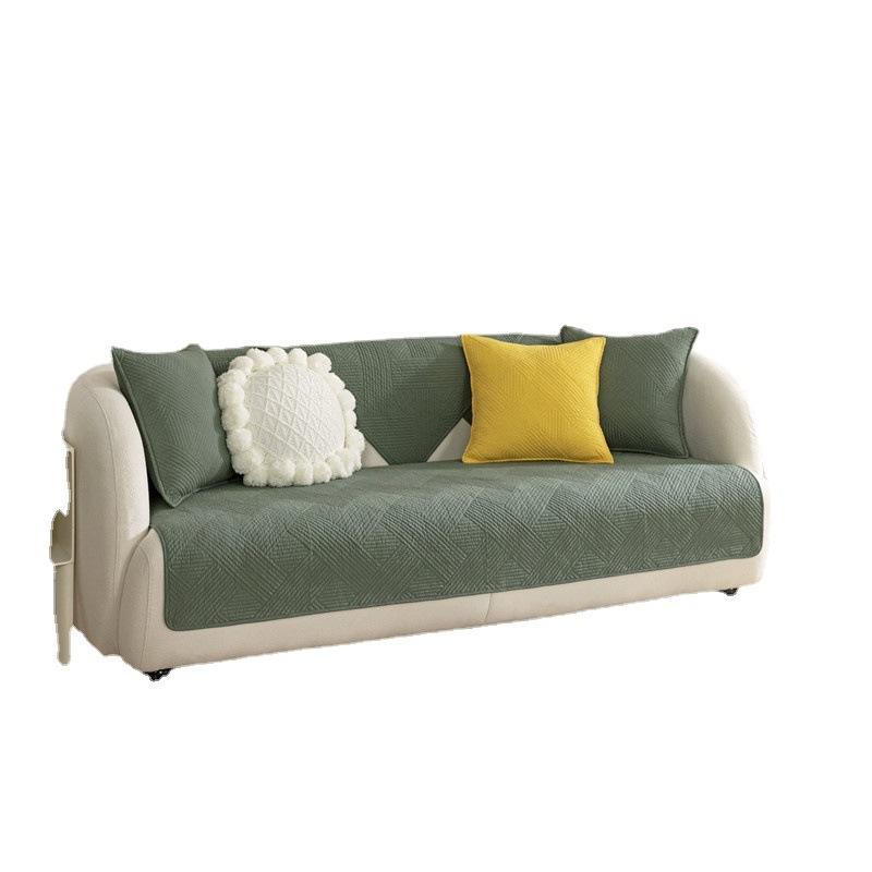 Four Seasons Universal Washed Cotton Quilted Geometric Sofa Cushion Modern Simple Non-slip Sofa Cushion Towel