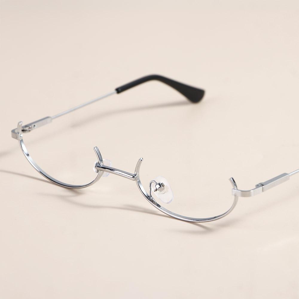 Glasses Lens Photography Decoration Oval Glasses Frame Half Frames Glasses Frame Spectacle Frames