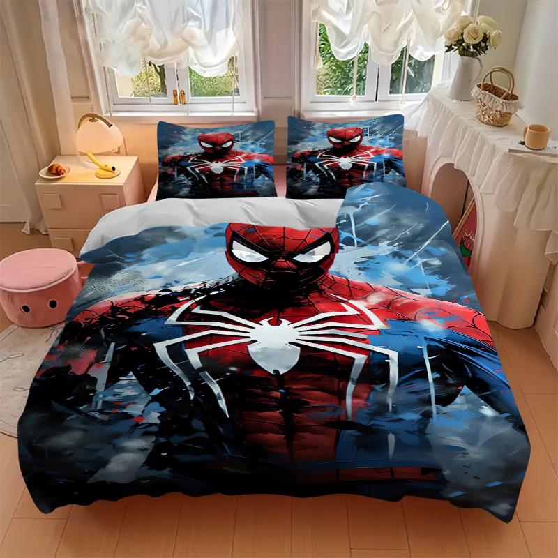 Spiderman Heroic Costume Print 3Pcs Bedding Setduvet Cover With 2 Bedropillowcase Home Birthday Gift