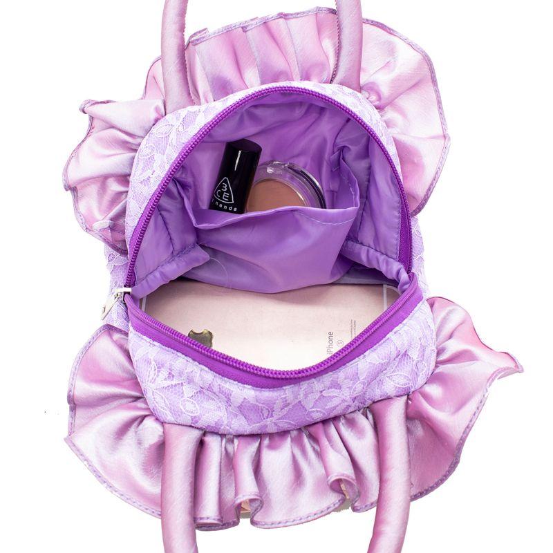 Women Summer Portable Cloth Bag Sweet Lace Flower Small Bag Zipper Mobile Phone Bag