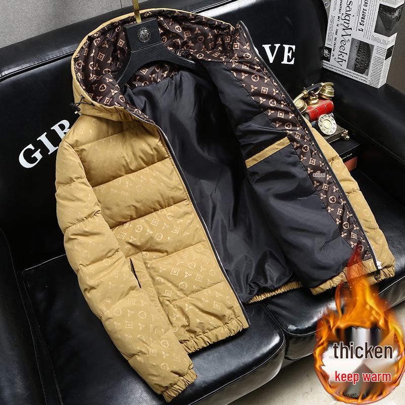 Europejska Modna Męska Kurtka Jacquard w Kratę ze Stójką - Koreański Styl Wiosenno-Jesienny Casualowy Top