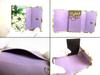 Authentic GUCCI Flower Motif White Purple Leather 6 Pics Key Chain #b106  Open box
