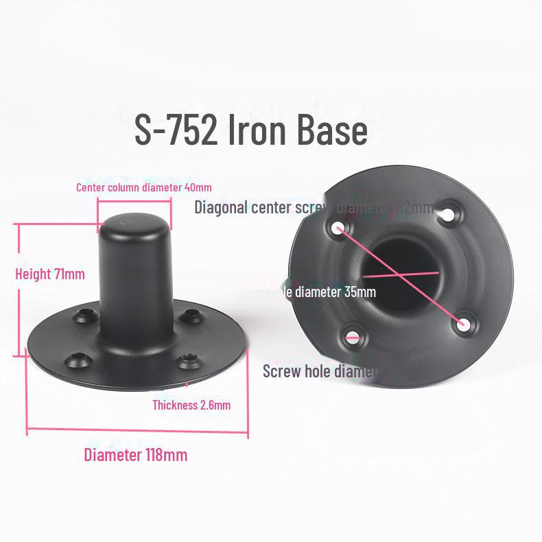 Metal Speaker Bracket with Aluminum Seat Tray - Professional Stage Sound Support and Installation Accessories