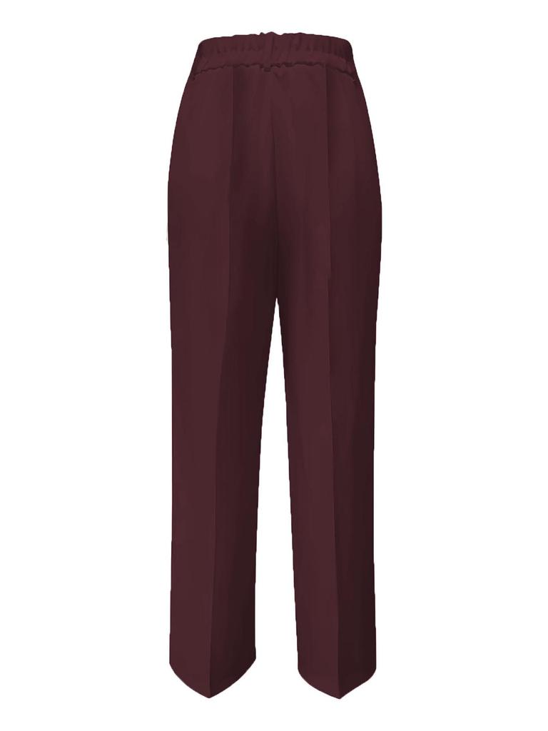 2026 Women's High-Waisted Drapey Straight Suit Trousers
