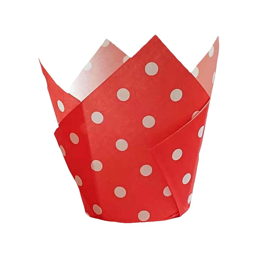 Wave Point  Cake Paper Cup Printing Flame Baking Household Oil Proof Bread Paper Tray Printing 200pcs