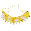 Kids' Yellow Duck Birthday Party Triangle Flag - Cotton Cloth Decoration for Children's Room or Kindergarten