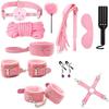 Erotic  Set Sexy Leather Plush Sex Toys Bondage Kit Handcuffs Feather Blindfold Flirt Exotic Accessories Couples Adult Games