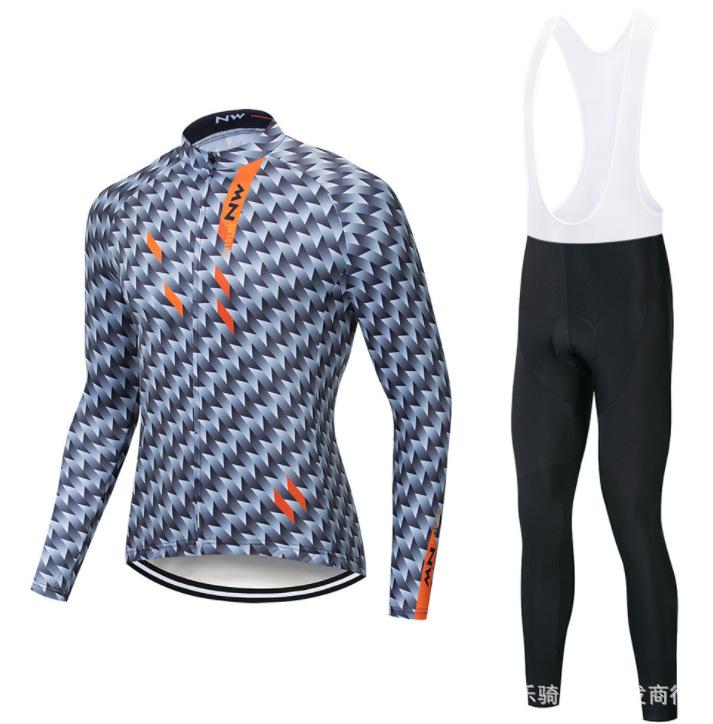 Cycling Suit Long Sleeve Suit Men's and Women's Quick-Drying Highway Mountain Bike Suit Outdoor Cycling Equipment