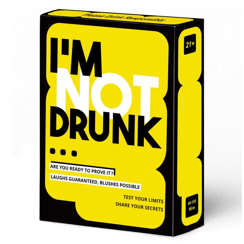 I'M NOT DRUNK Drinking Game Party Card Game - Fun Adult Party Game for Groups, Gift for Friends, Family, and Social Gatherings