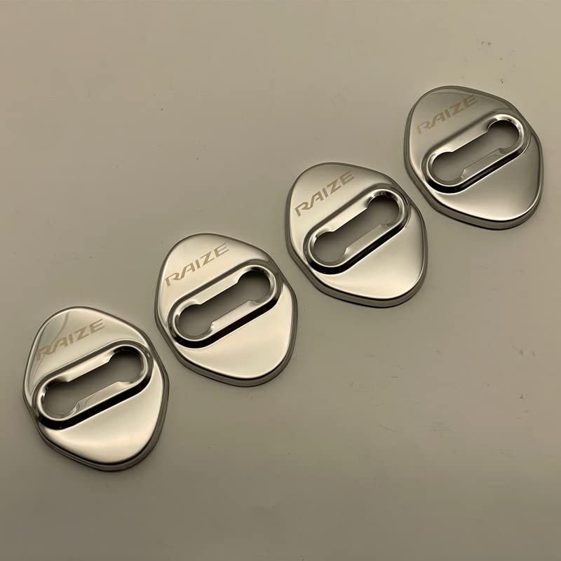 OKAYOHINN Toyota Rise Striker Cover Door Lock Cover Plated Accessories Interior Parts Mirror Surface Stainless Steel 4PCS Easy to Install New Mod