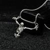 Gothic Men Necklace Zinc Zinc Alloy Clavicle Chain Simple Skull Head Pendent  Halloween