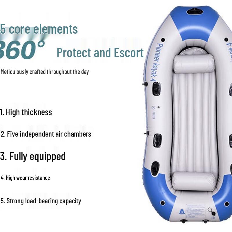 Brangdy 4-Person Heavy-Duty Inflatable Boat