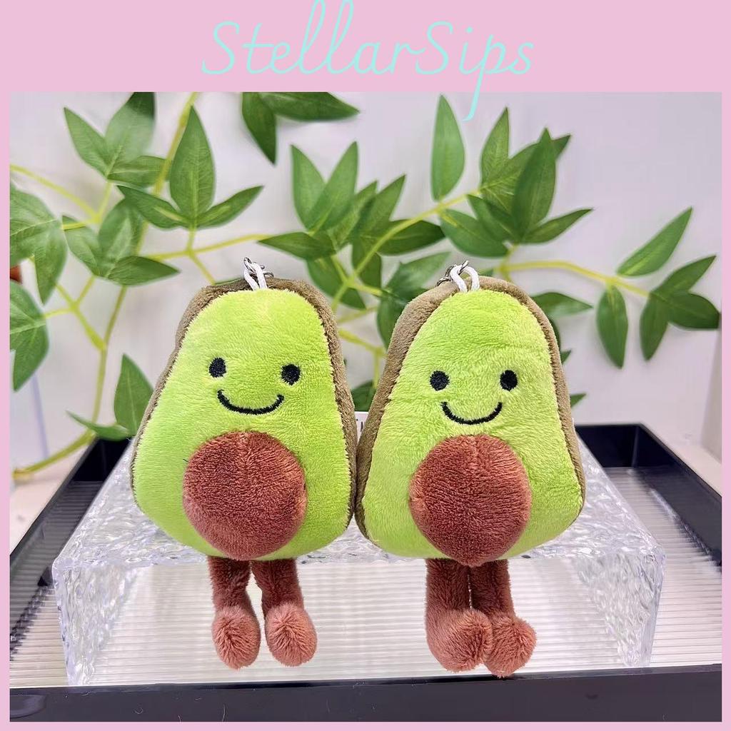 Cute Avocado Capybara Plush Doll Charming Keychain Soft Toy Decorative Pendant