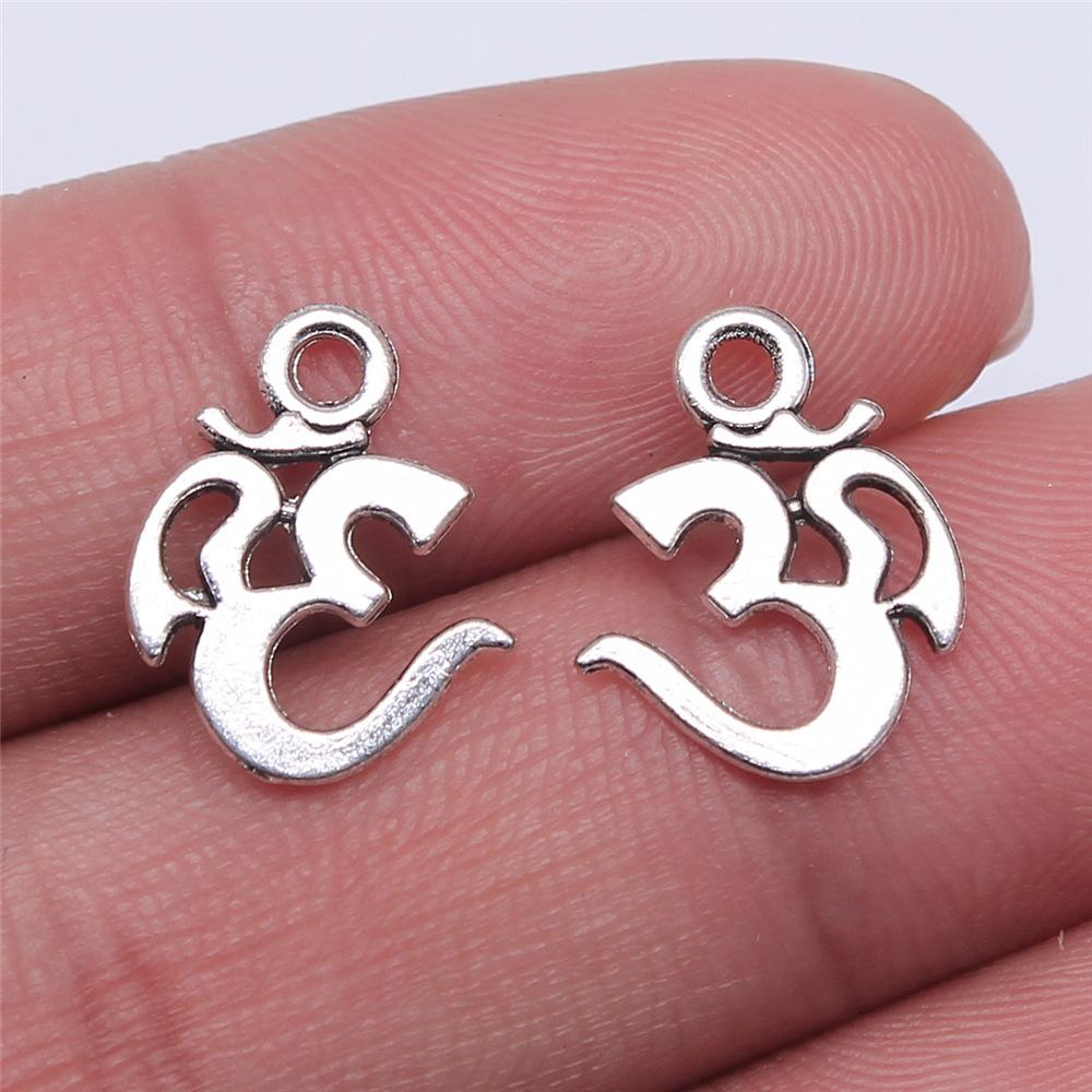 20pcs OM Charms Beads For Jewelry Making DIY Craft Handmade Pendant Cute Bracelet Earrings Necklace Jewelry Findings