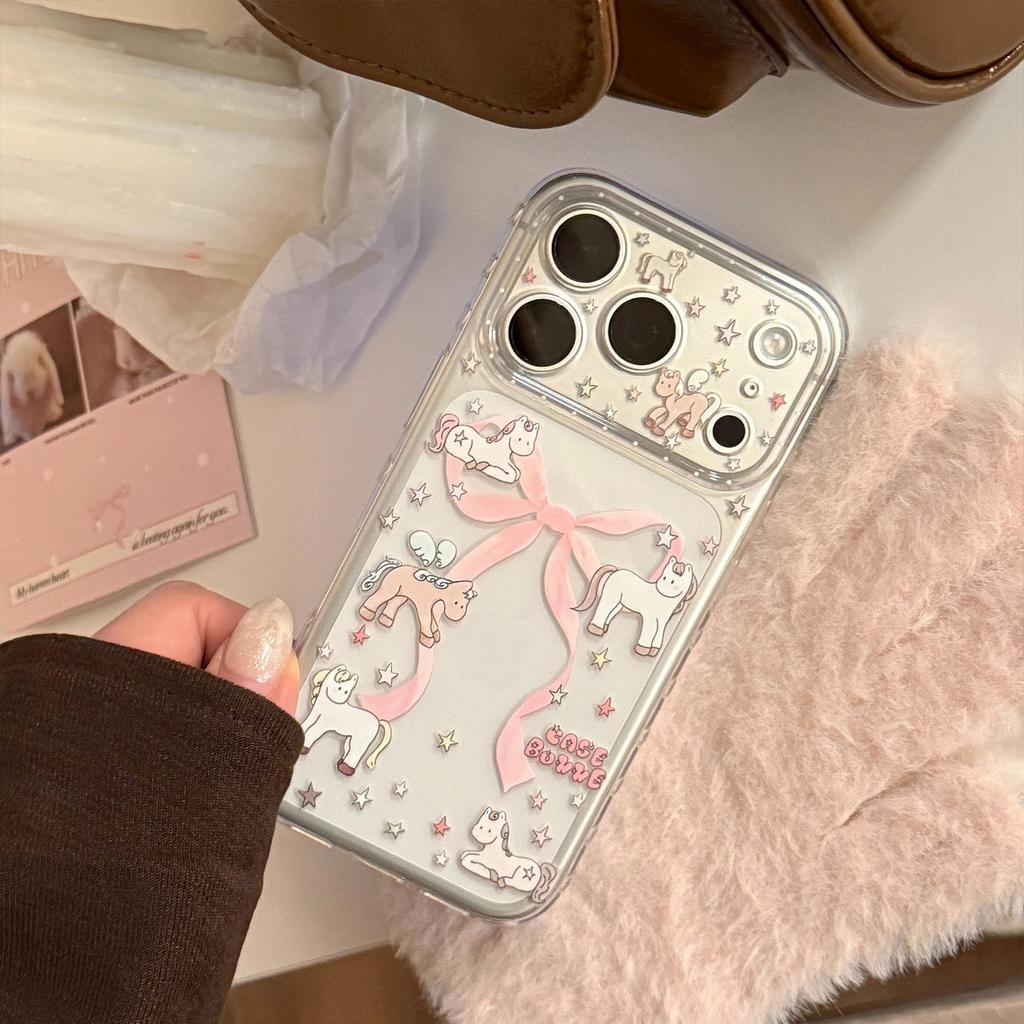 Pink Bow Pony Phone Case for iPhone 16, iPhone 17, iPhone 17 Pro Max