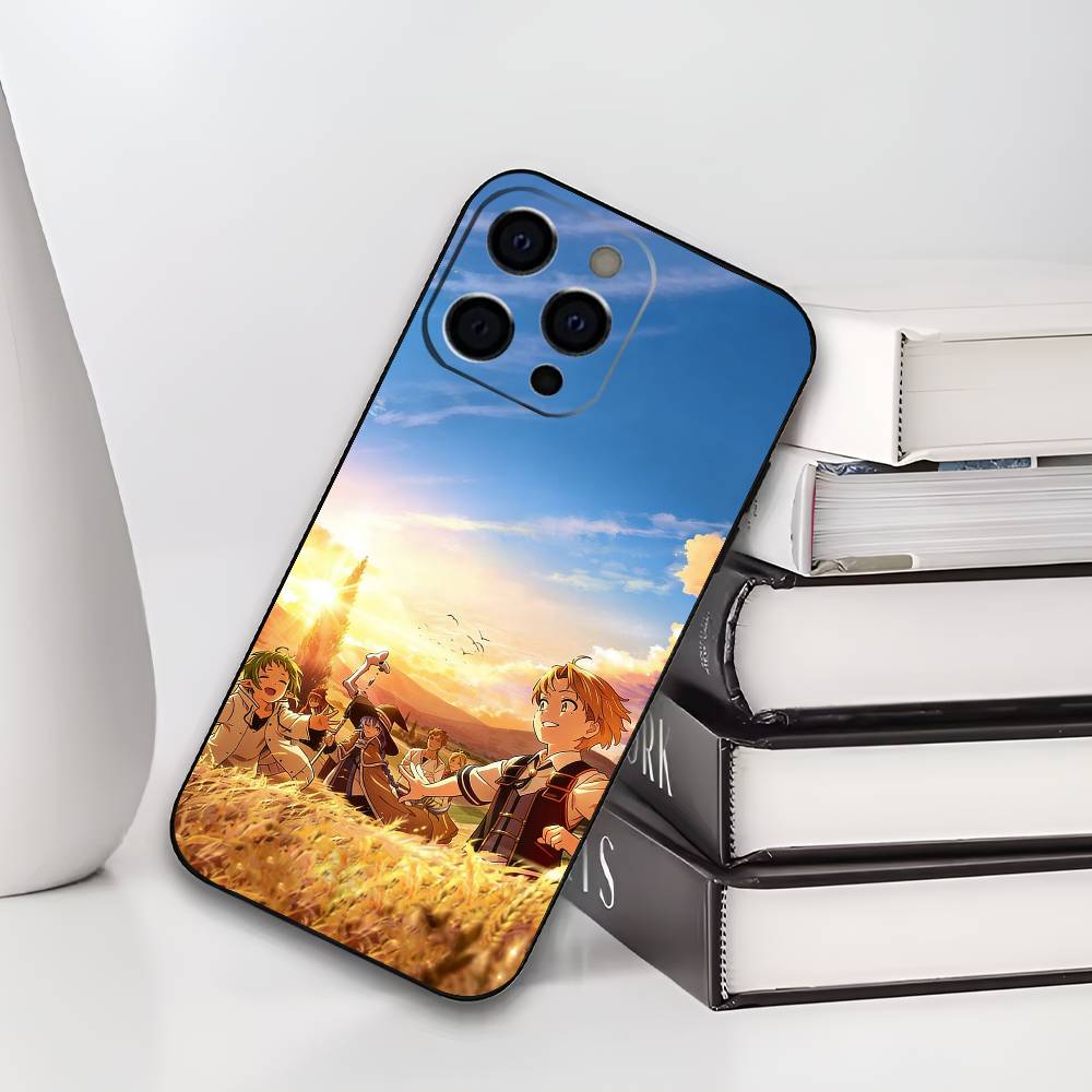 M-Mushoku Tensei Jobless Reincarnation Phone Case For iPhone 17,16,15,14,13,12,11 Plus,Pro Max,XS,Soft Black Cover
