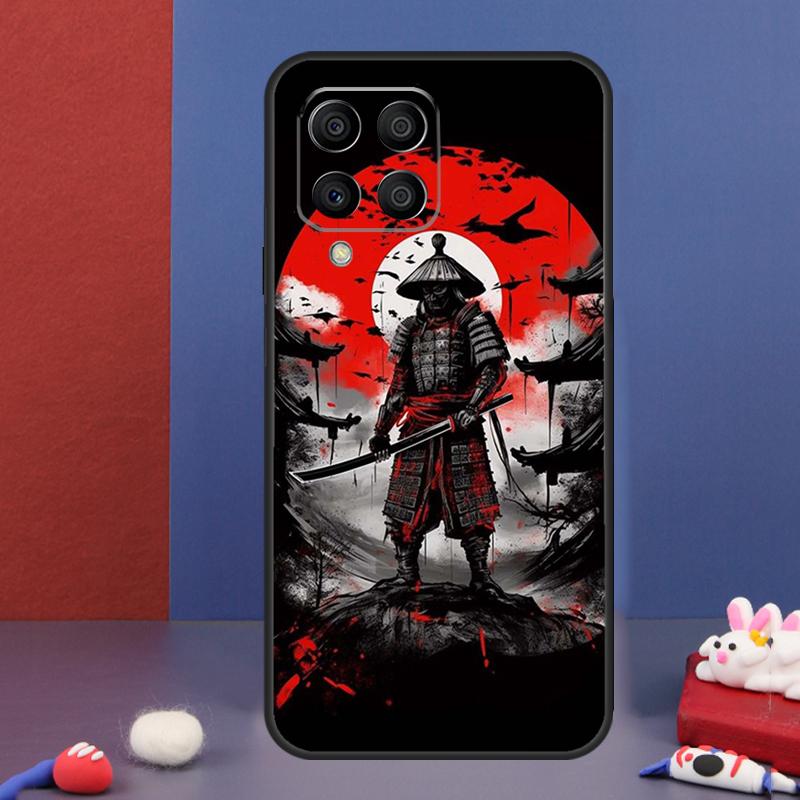 Japan Ninja Samurai Red Sun Case For Samsung Galaxy M16 M06 M36 M56 M15 M11 M31 M21 M53 M13 M32 M52 M35 M55 M14 M34 M54
