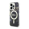 Guess Golden Marble Magsafe - Etui Iphone 14 Pro Max (Czarny)