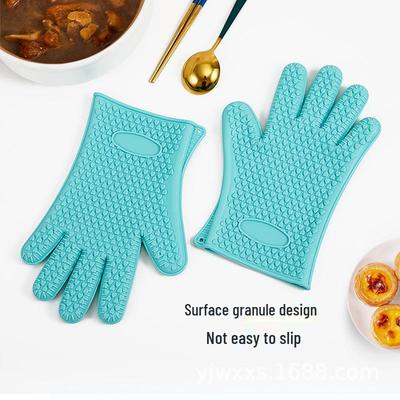 High-Temp Resistant Non-Slip Silicone Oven Gloves - Heat Insulation for Safe Baking